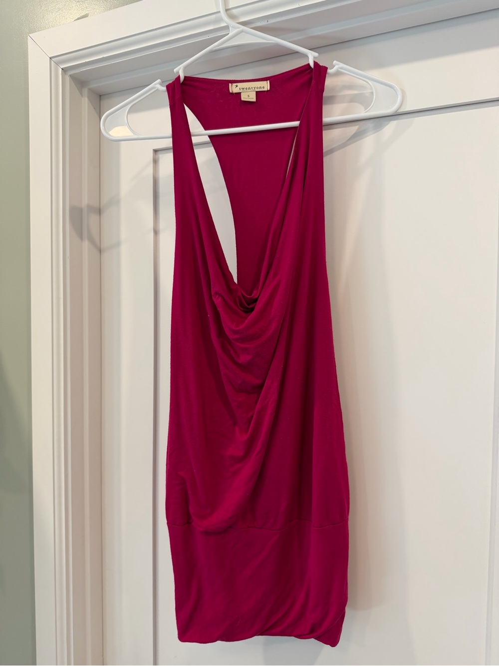 Forever 21 Magenta Draped Tank Top